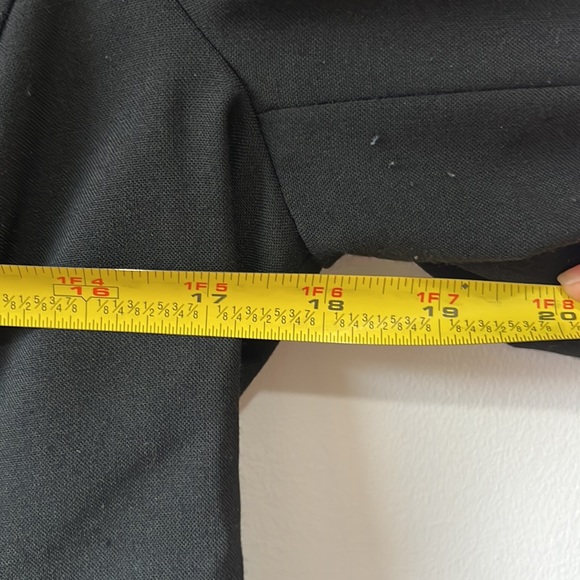 Express Design Studio Vintage Black Padded Blazer w/ Cheetah Lining - Size 10 - Picture 10 of 11